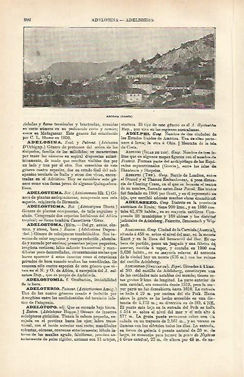 LAMINA ESPASA 31398: Adelsberg Austria