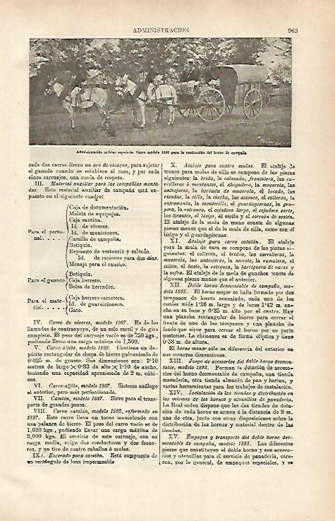 LAMINA ESPASA 31401: Carro 1893 del Ejercito de España