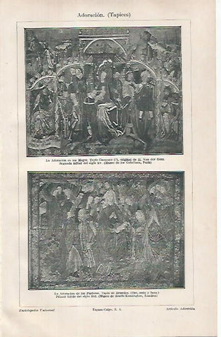 LAMINA ESPASA 31415: La Adoracion de los Magos y de los Pastores tapices