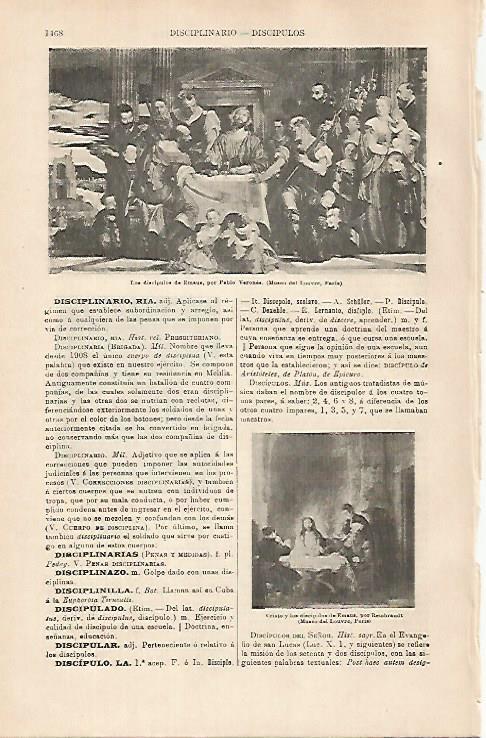 LAMINA ESPASA 31429: Los discipulos de Erasmo por Veronese
