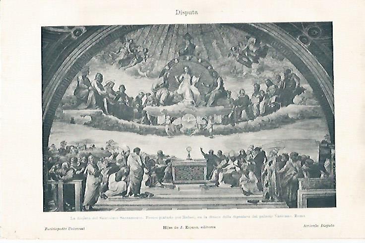 LAMINA ESPASA 31433: La disputa del Santisimo Sacramento en Roma