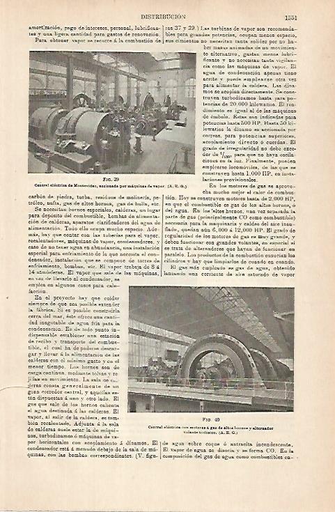 LAMINA ESPASA 31441: Central electrica de Montevideo 