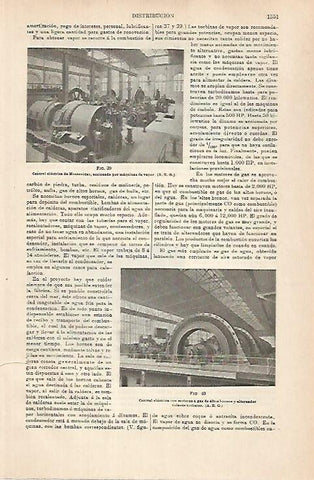LAMINA ESPASA 31441: Central electrica de Montevideo 