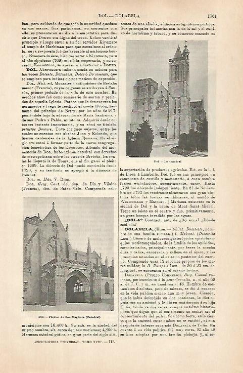 LAMINA ESPASA 31455: Catedral de Dol Francia