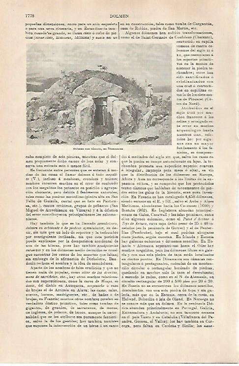 LAMINA ESPASA 31461: Dolmen con tumulo en Dinamarca