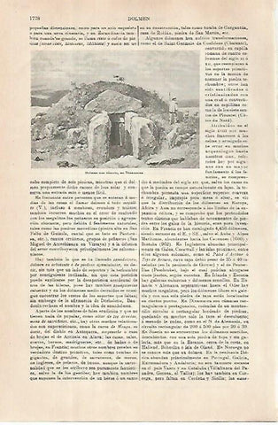 LAMINA ESPASA 31461: Dolmen con tumulo en Dinamarca