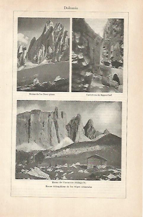 LAMINA ESPASA 31462: Rocas dolomiticas en los Alpes