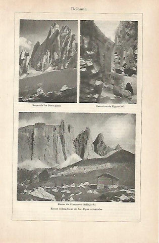 LAMINA ESPASA 31462: Rocas dolomiticas en los Alpes