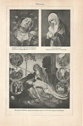 LAMINA ESPASA 31464: La Dolorosa por Tiziano y Metsys