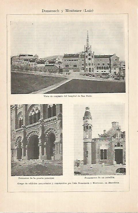 LAMINA ESPASA 31472: Hospital de San Pablo en Barcelona