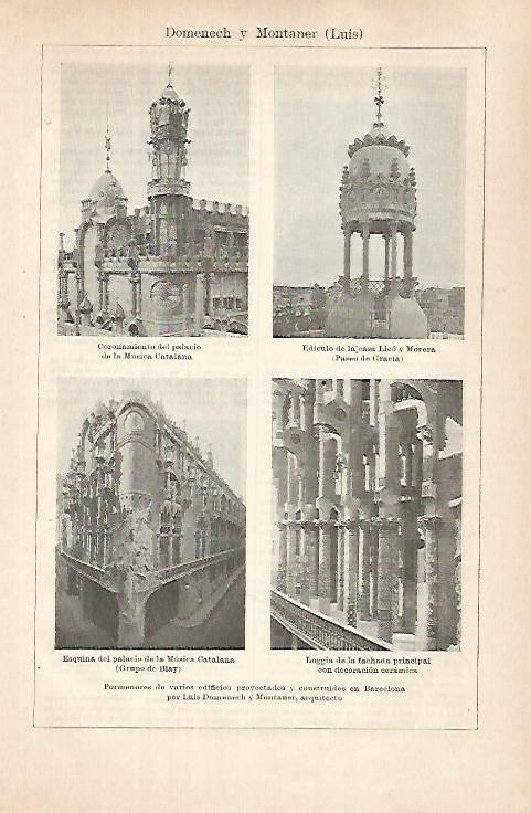 LAMINA ESPASA 31473: Palau de la Musica y Casa Lleo Morera en Barcelona