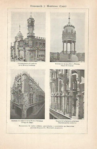 LAMINA ESPASA 31473: Palau de la Musica y Casa Lleo Morera en Barcelona