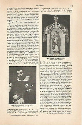 LAMINA ESPASA 31477: Santo Domingo por Ribera y por Della Robbia