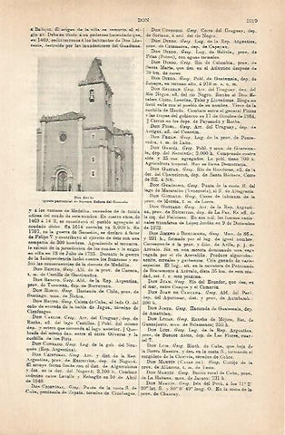 LAMINA ESPASA 31486: Iglesia de Nuestra Señora del Consuelo en Don Benito Badajoz