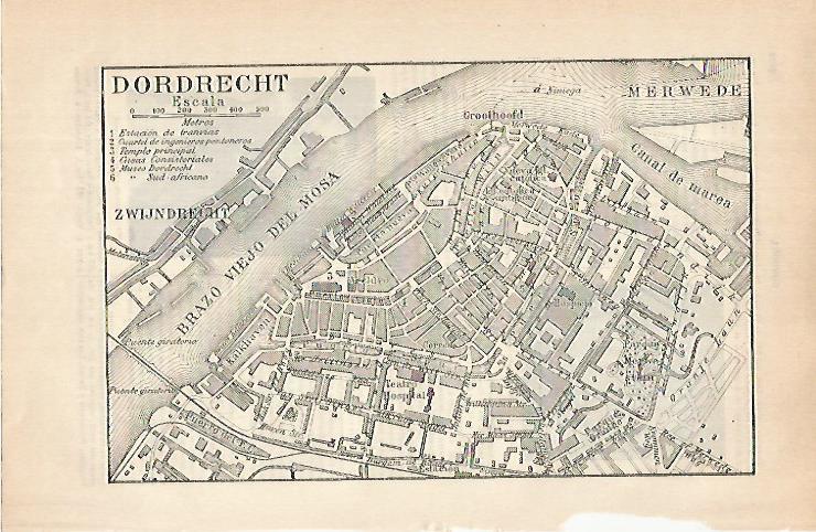 LAMINA ESPASA 31496: Plano de Dordrecht Holanda