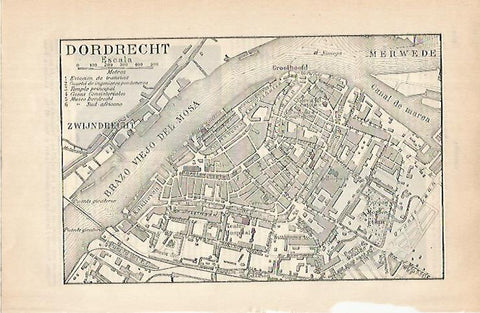 LAMINA ESPASA 31496: Plano de Dordrecht Holanda