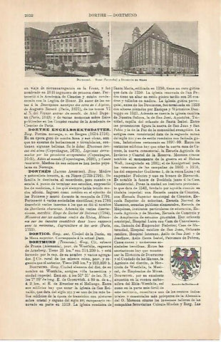 LAMINA ESPASA 31505: Hotel y Direccion de Minas en Dortmund Alemania