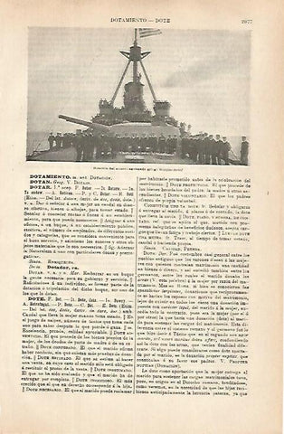 LAMINA ESPASA 31514: Dotacion del Georgios Averof de Grecia