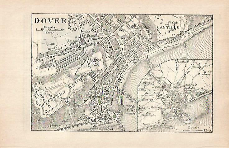 LAMINA ESPASA 31523: Plano de Dover Inglaterra