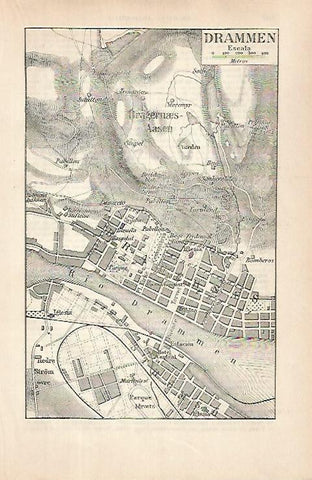 LAMINA ESPASA 31535: Plano de Drammen Noruega