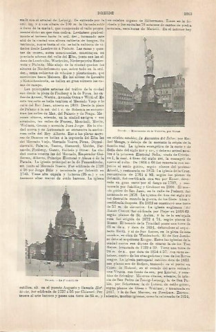 LAMINA ESPASA 31538: Monumento a la Victoria y la Frauenkirche en Dresde Alemania