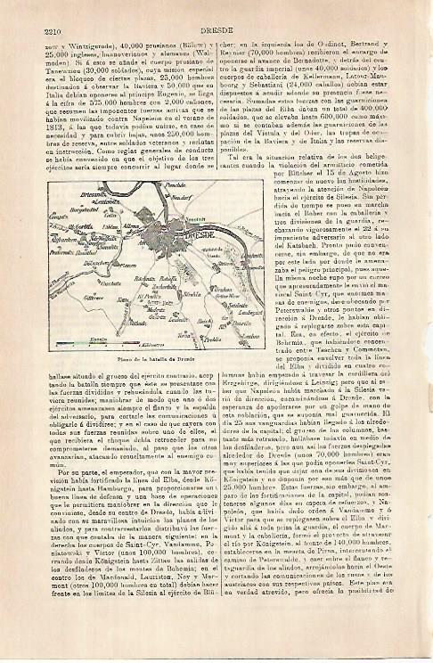 LAMINA ESPASA 31542: Plano de la Batalla de Dresde