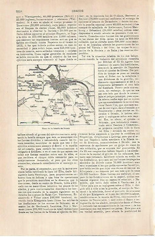 LAMINA ESPASA 31542: Plano de la Batalla de Dresde