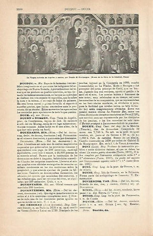 LAMINA ESPASA 31561: La Virgen rodeada de angeles y santos
