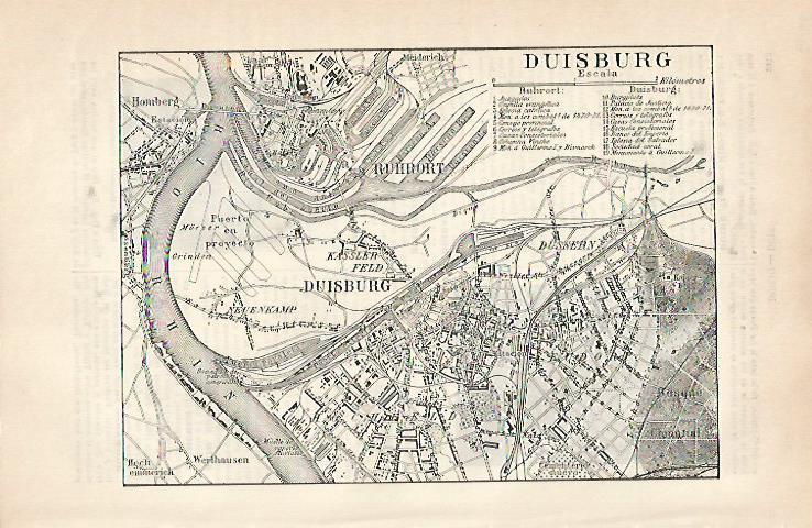 LAMINA ESPASA 31566: Plano de Duisburg Alemania