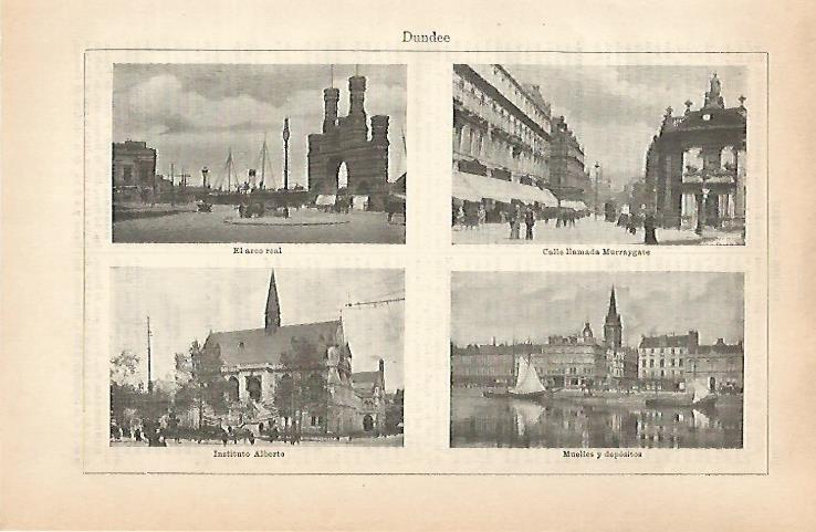 LAMINA ESPASA 31580:  Arco Real Muelle e Instituo Alberto en Dundee Escocia