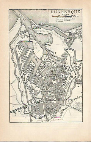 LAMINA ESPASA 31583: Plano de Dunkerque Francia