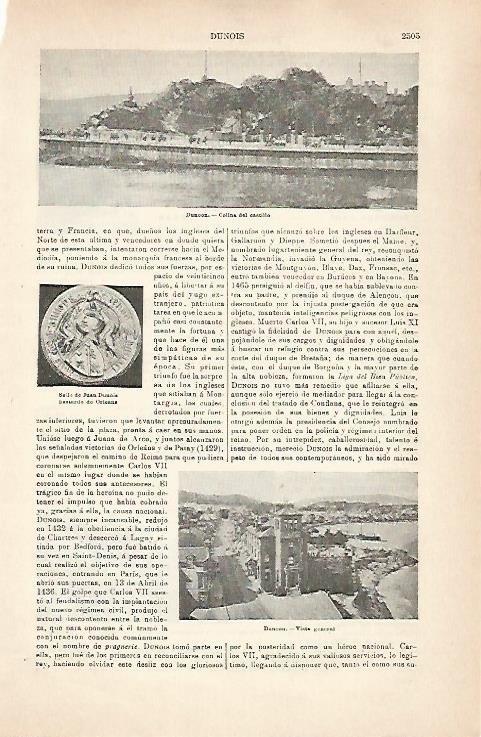 LAMINA ESPASA 31586: Colina del Castillo de Dunoon Francia