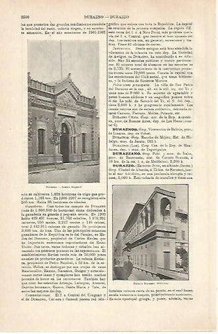LAMINA ESPASA 31601: Teatro Español en Durango y Palacio Durazzo en Genova