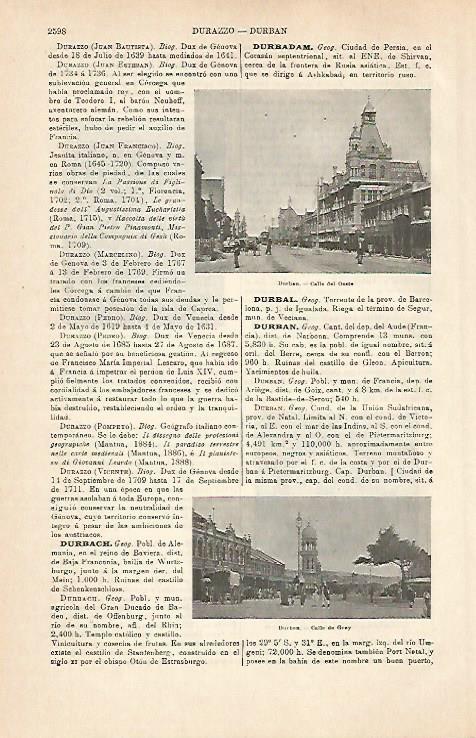 LAMINA ESPASA 31602: Calle del Oeste en Durban Francia