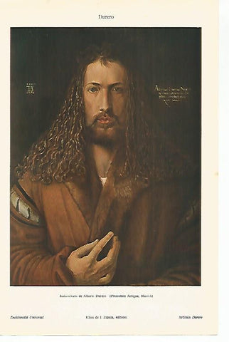 LAMINA ESPASA 31605:  Autorretrato de A. Durero