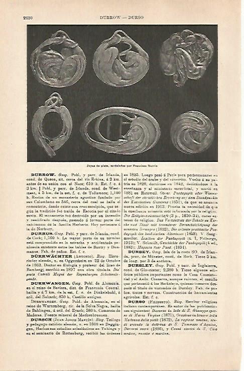 LAMINA ESPASA 31611: Joyas modeladas por F. Durrio