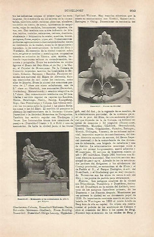 LAMINA ESPASA 31614: Fuente de Blondat en Dusseldorf Alemania