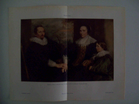 LAMINA ESPASA 31619: Retrato de Sebastian Leers su mujer y su hijo por Van Dyck