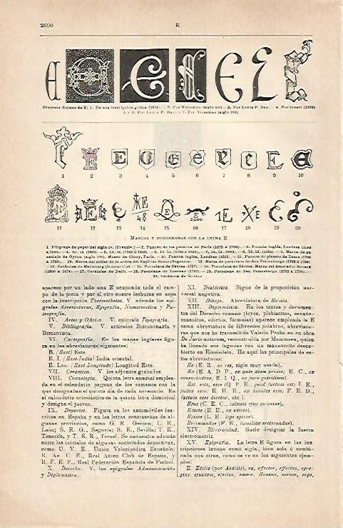 LAMINA ESPASA 31627: Diversas formas de la  letra E