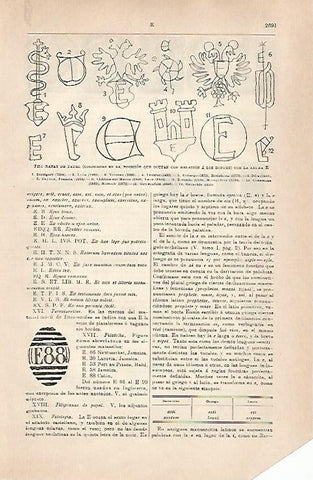 LAMINA ESPASA 31628: Filigranas de papel con la letra E