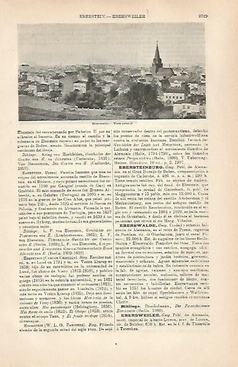 LAMINA ESPASA 31635: Vista de Eberswalde Alemania