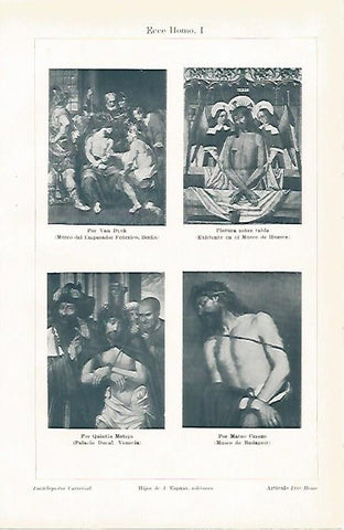 LAMINA ESPASA 31639: Ecce-Homo por Van Dyck Metsys y Cerezo