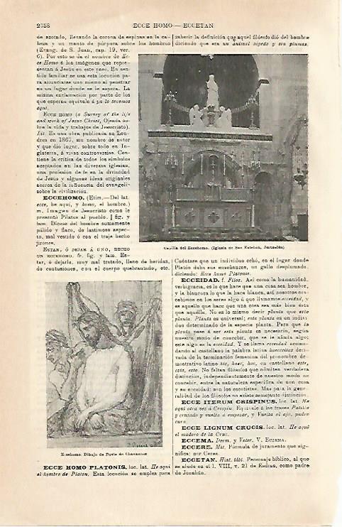 LAMINA ESPASA 31640: Capilla del Ecce-Homo en Jerusalen