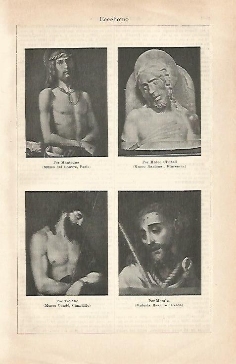 LAMINA ESPASA 31641: Ecce-Homo por Mantegna Civitali Tiziano y Morales