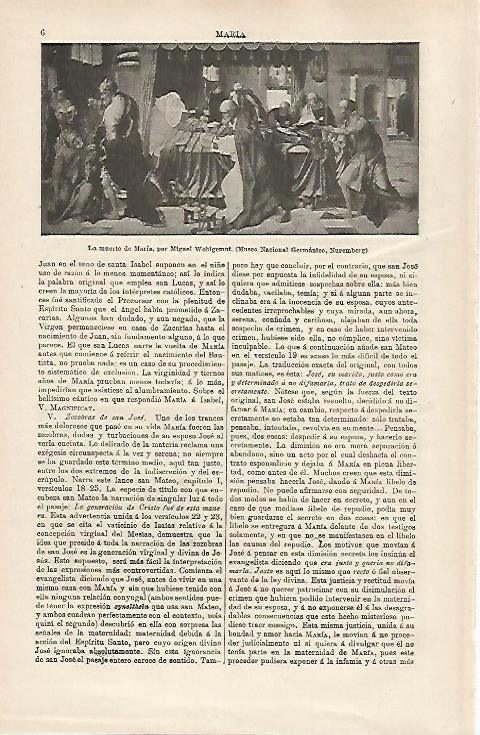 LAMINA ESPASA 31654: La muerte de Maria por M. Wohlgemunt
