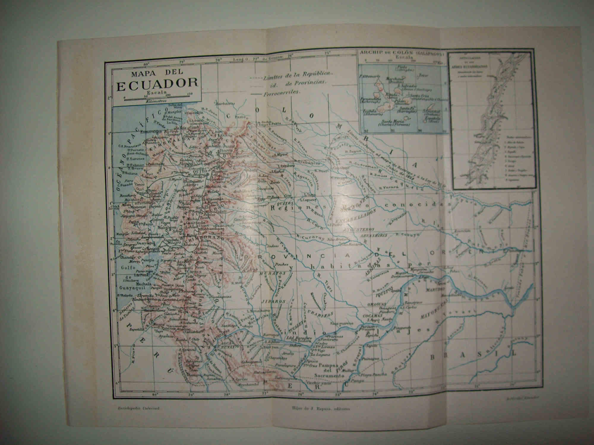 LAMINA ESPASA 31663: Mapa de Ecuador