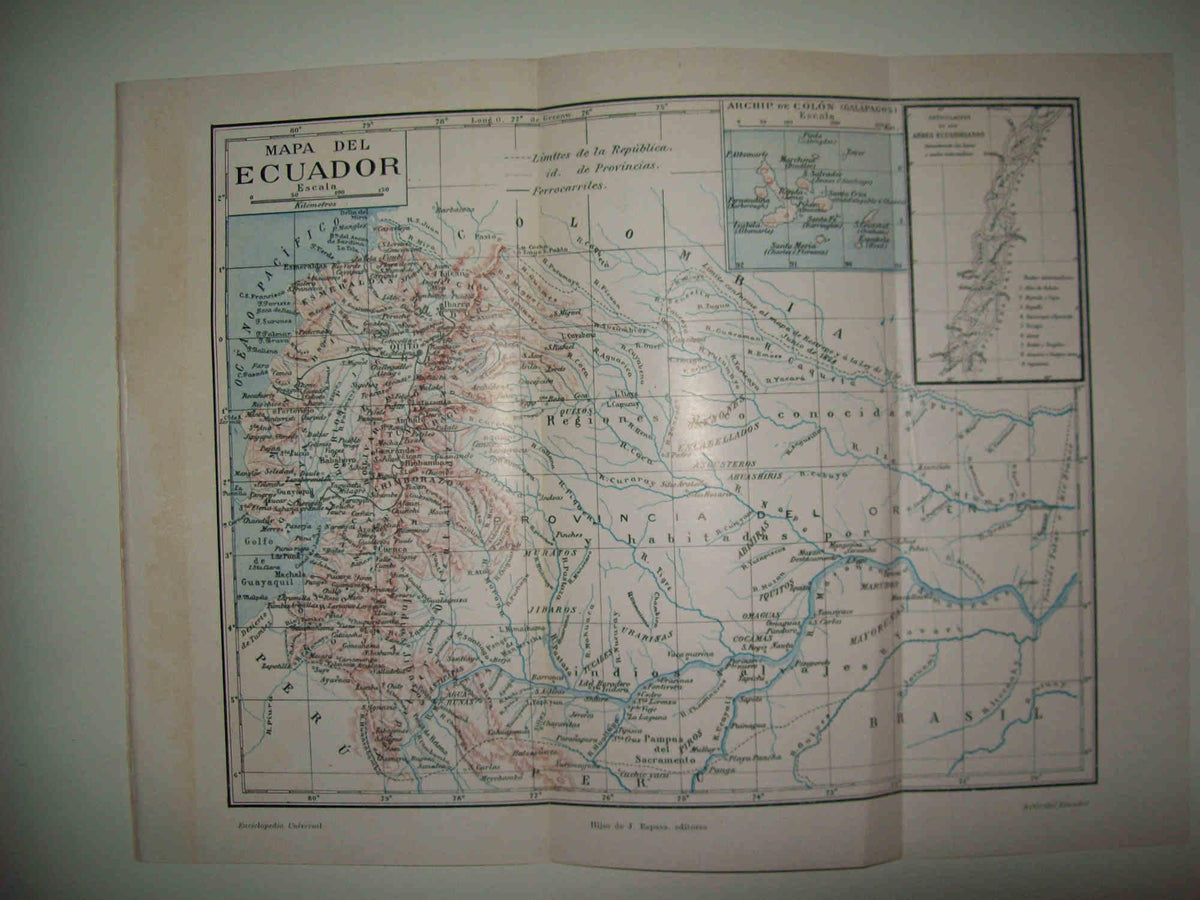 LAMINA ESPASA 31663: Mapa de Ecuador