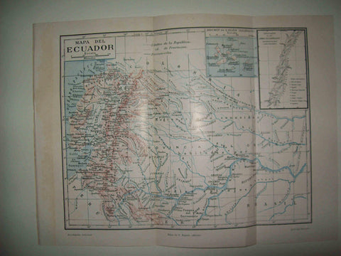 LAMINA ESPASA 31663: Mapa de Ecuador