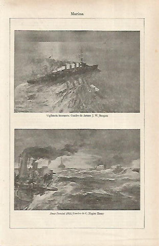 LAMINA ESPASA 31685: Vigilancia incesante por Burgess y Anno Domini 1915 por Hemy