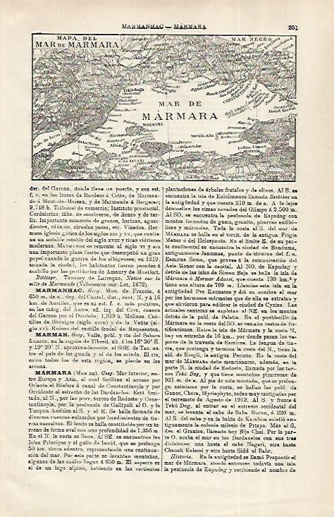 LAMINA ESPASA 31693: Mapa del Mar de Marmara